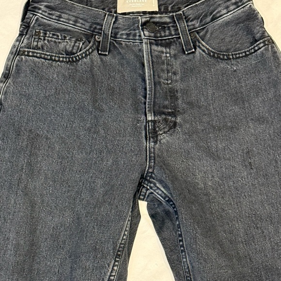 Everlane 90s Cheeky Jean Size 25 Ankle Black Organic Cotton Straight Leg Denim - Picture 7 of 16